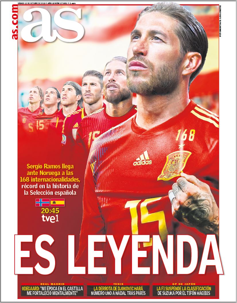 Río arriba Influencia Ciego Sergio Ramos protagoniza las portadas de los diarios deportivos de Madrid -  Fútbol | Tribuna.com